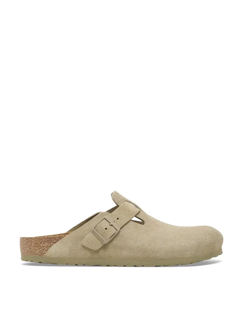 Birkenstock Boston Suede Footbed Clogs - 10&frac12; - Khaki, Khaki