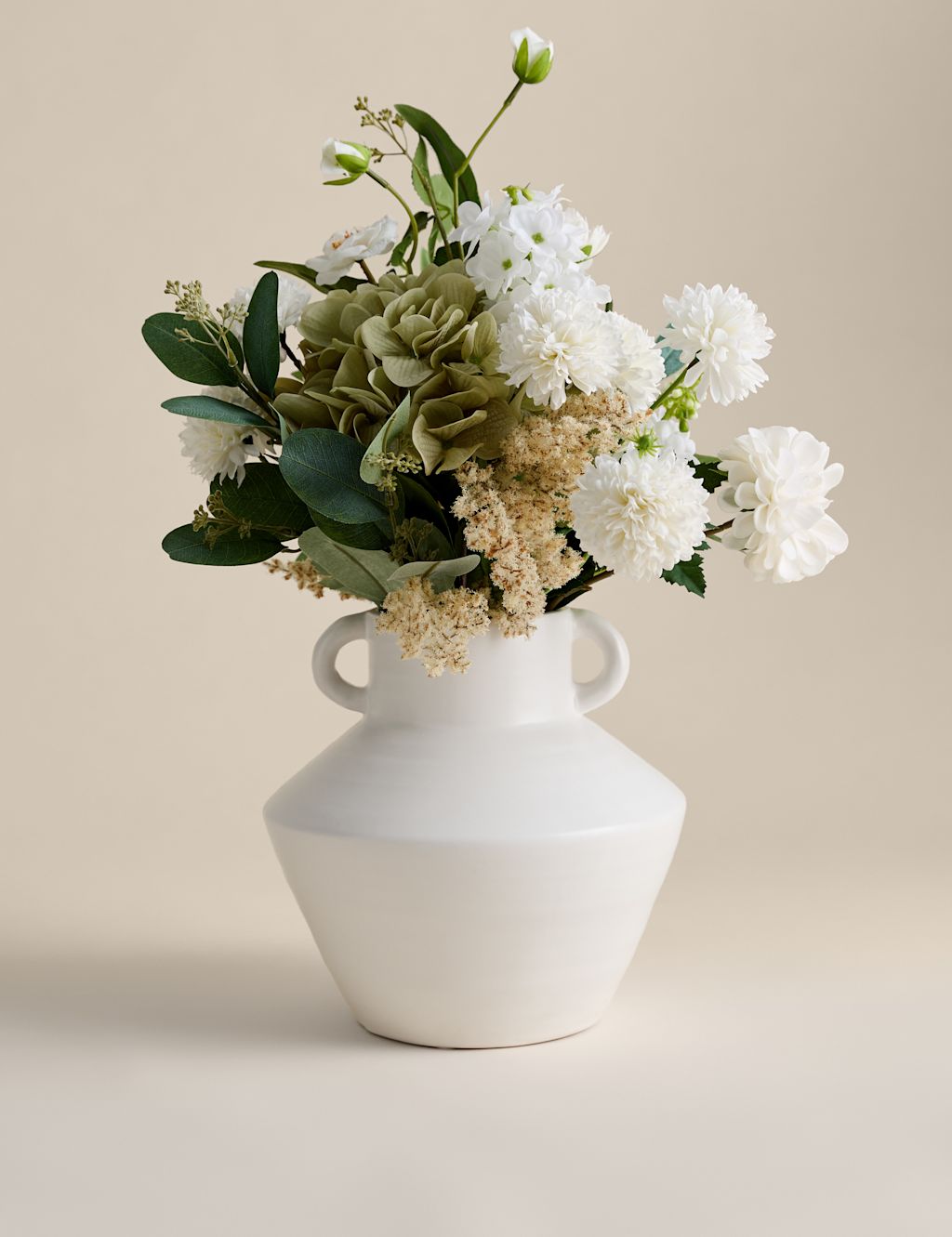 M&S Artificial Large Real Touch Mixed Arrangement - White, White