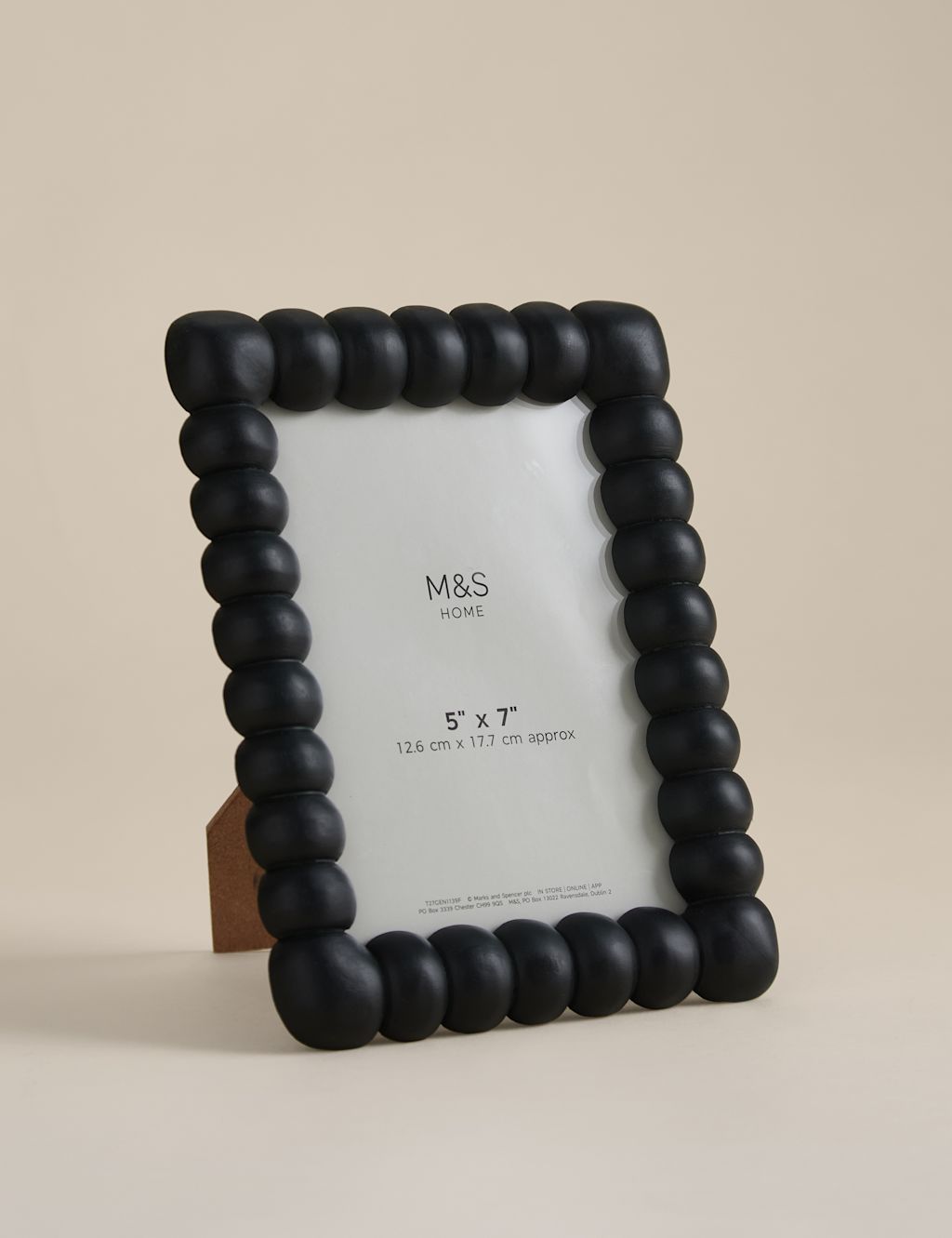 M&S Bobbin Photo Frame 5x7 inch - Black, Black