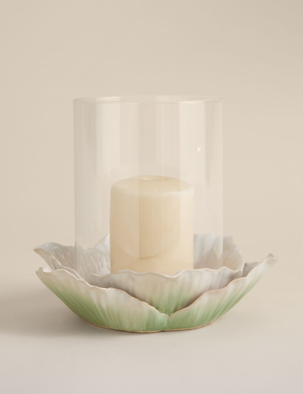 M&S Handkerchief Petal Hurricane Candle Holder - Multi, Multi