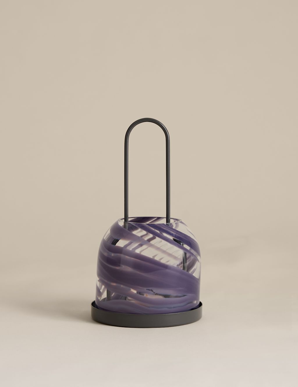 M&S Coastal Glass Lantern - Multi, Multi