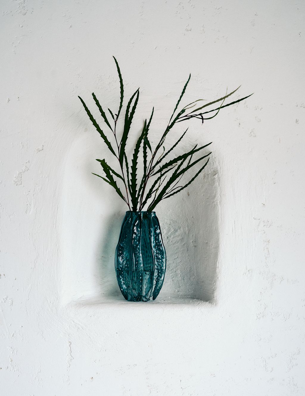 M&S Bright Colour Glass Vase - Blue, Blue