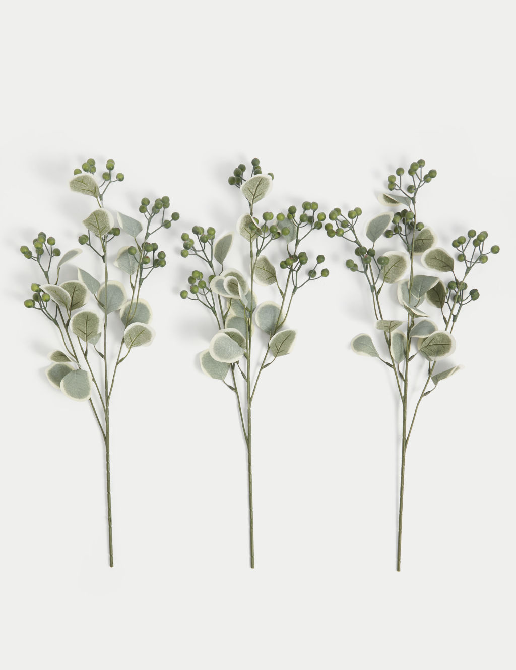 Moss & Sweetpea Set of 3 Artificial Berry Single Stems - 1SIZE - Green, Green
