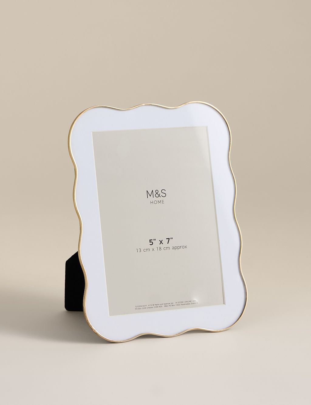 M&S Metal Wiggle Photo Frame 5x7 inch - 1SIZE - Gold, Gold