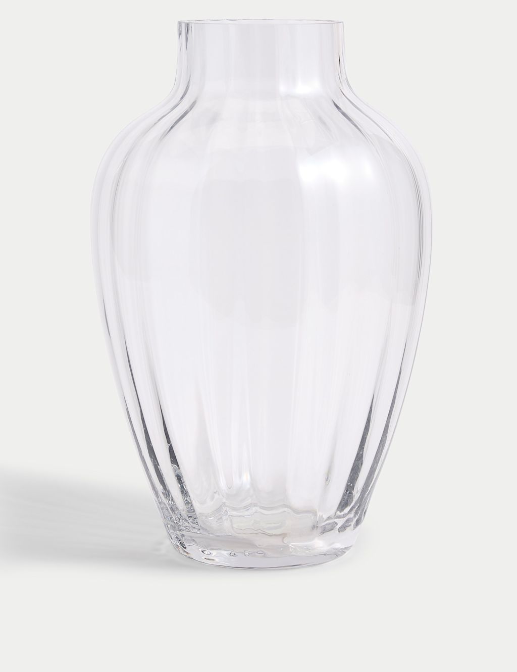 M&S Large Bulb Glass Vase - 1SIZE - Clear, Clear