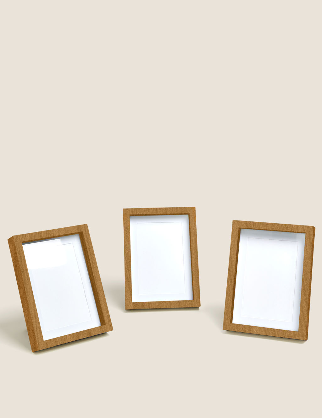 M&S Set of 3 Photo Frames 4x6 inch - 1SIZE - Natural Mix, Natural Mix