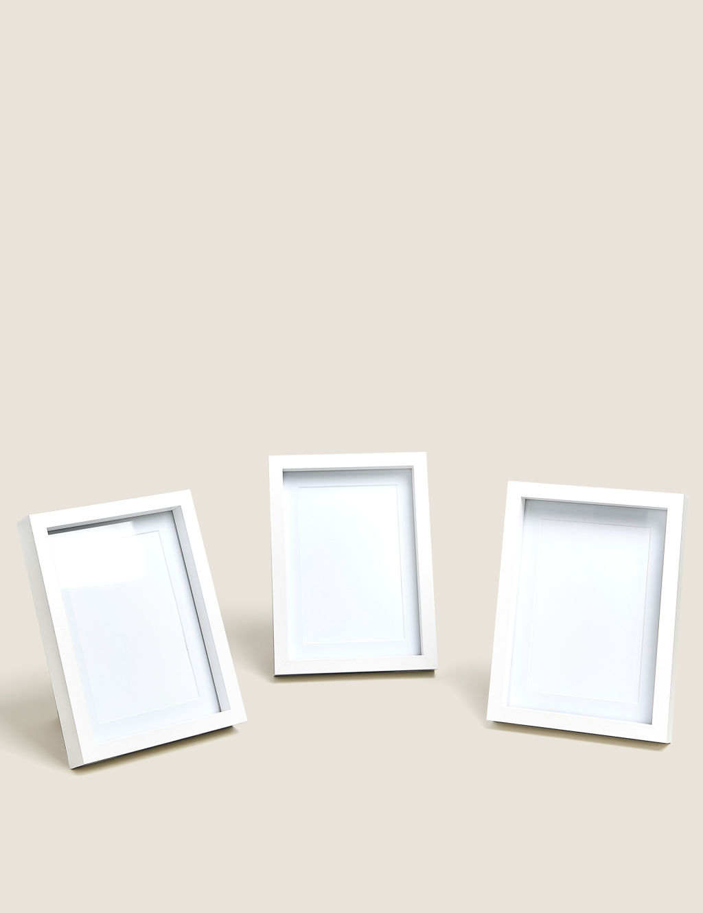 M&S Set of 3 Photo Frames 4x6 inch - 1SIZE - White, White