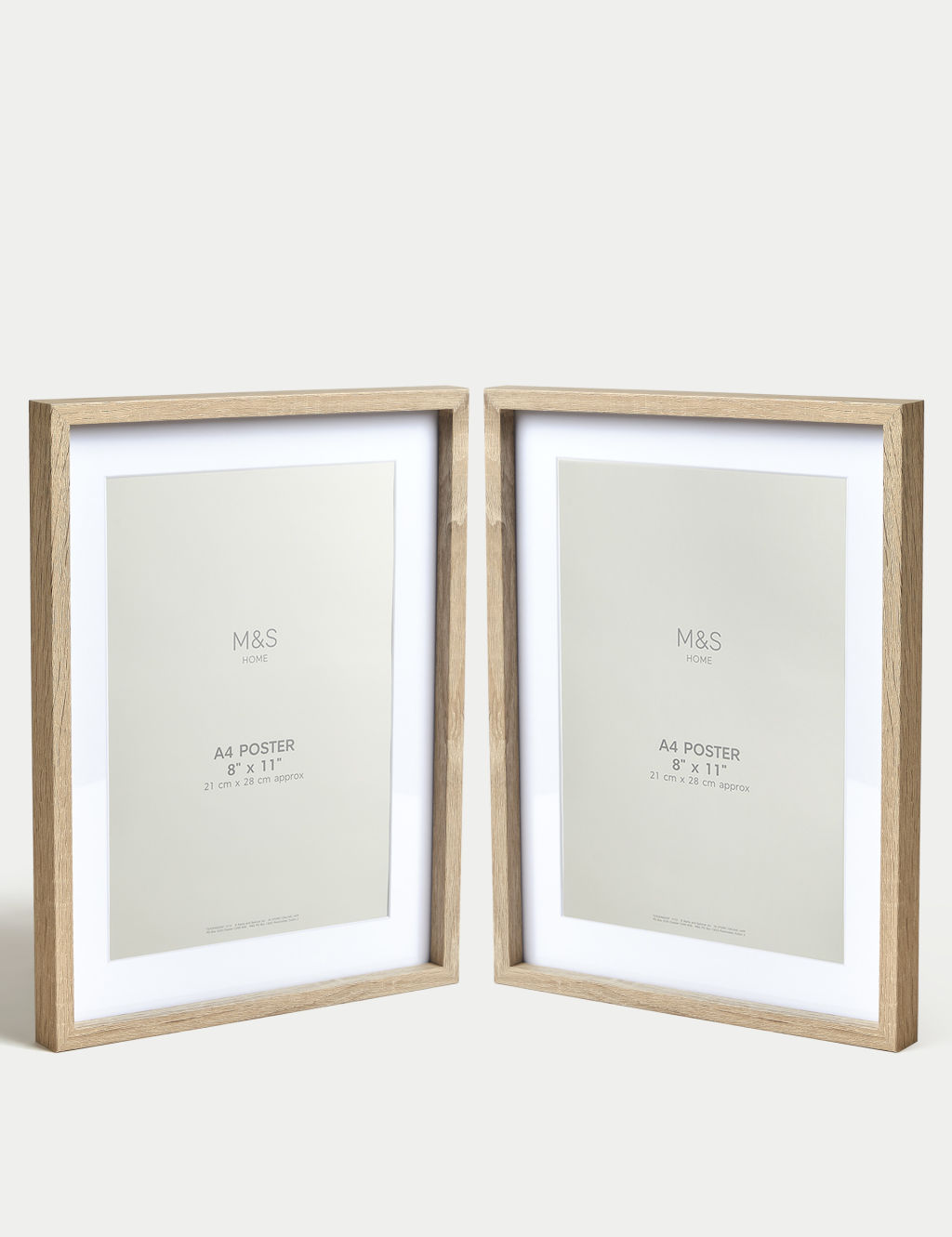 M&S Set of 2 Photo Frames A4 - 1SIZE - Natural Mix, Natural Mix