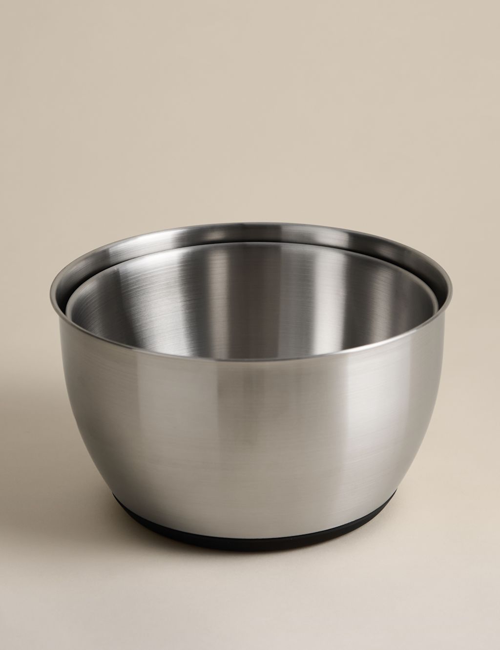 M&S Set of 2 Stainless Steel Mixing Bowls - Silver, Silver