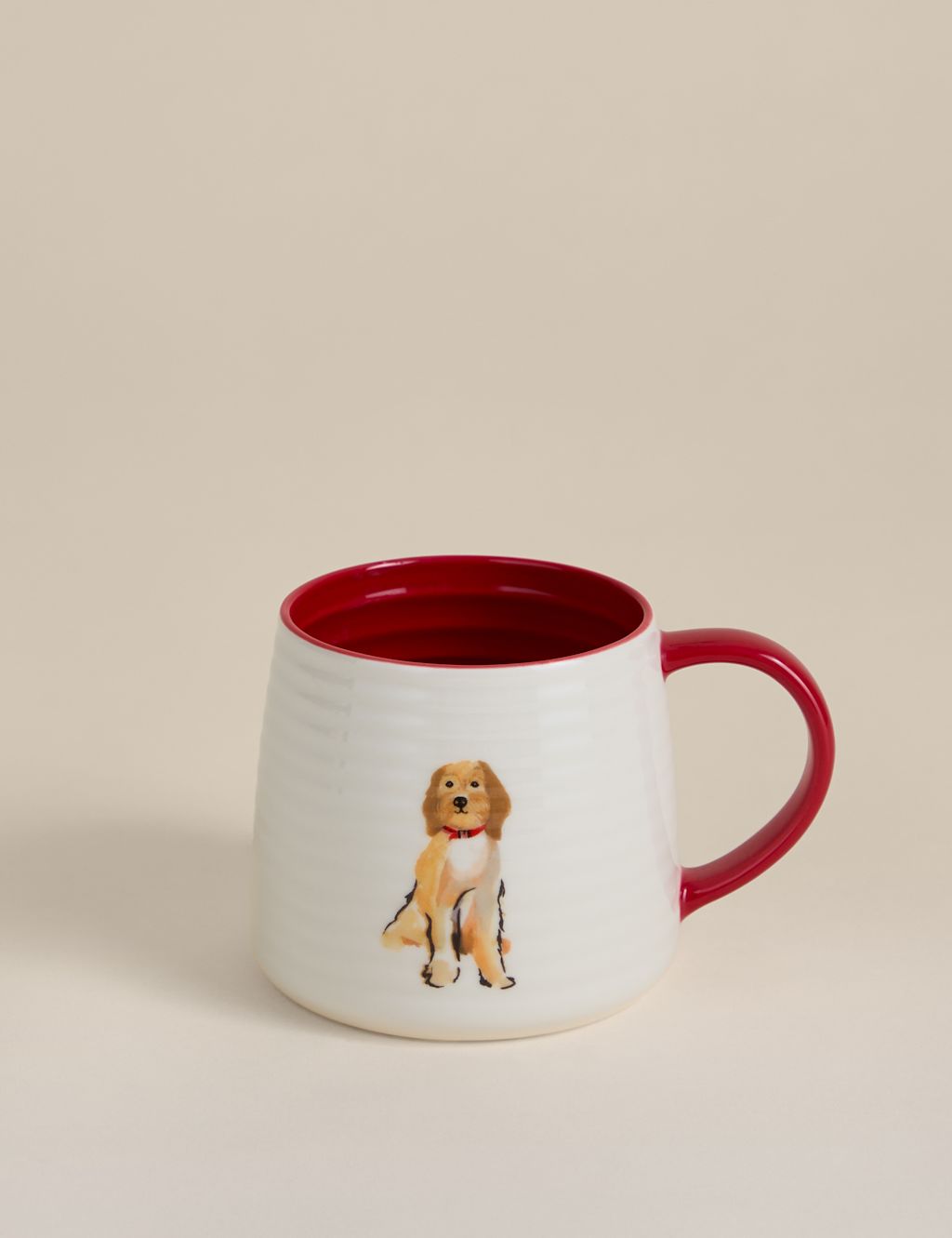 M&S Cockapoo Dog Mug - 1SIZE - Dark Red, Dark Red