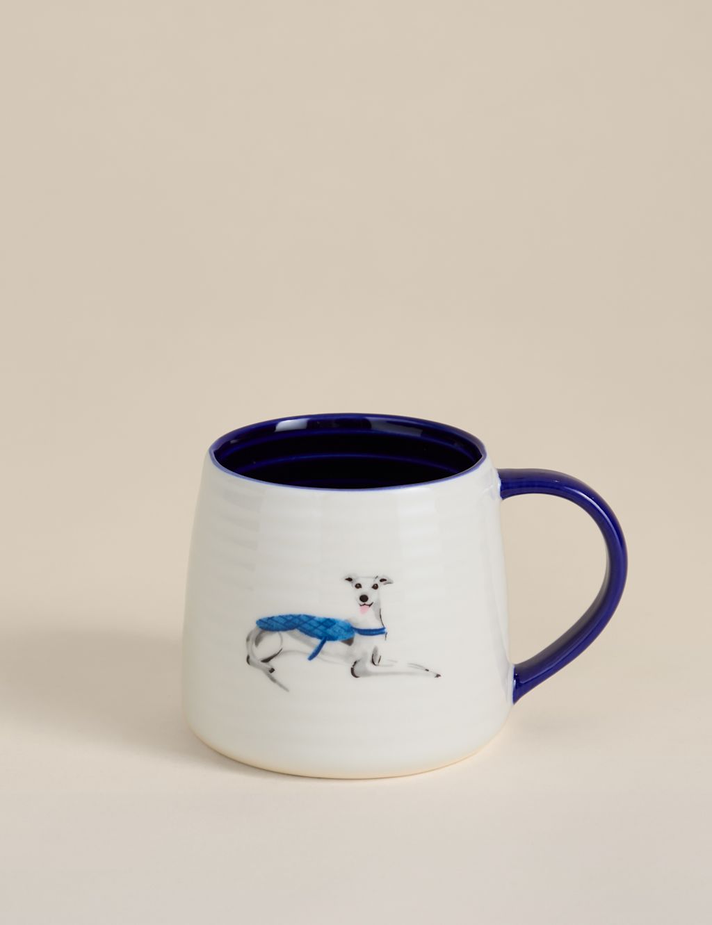 M&S Whippet Dog Mug - 1SIZE - Dark Blue, Dark Blue