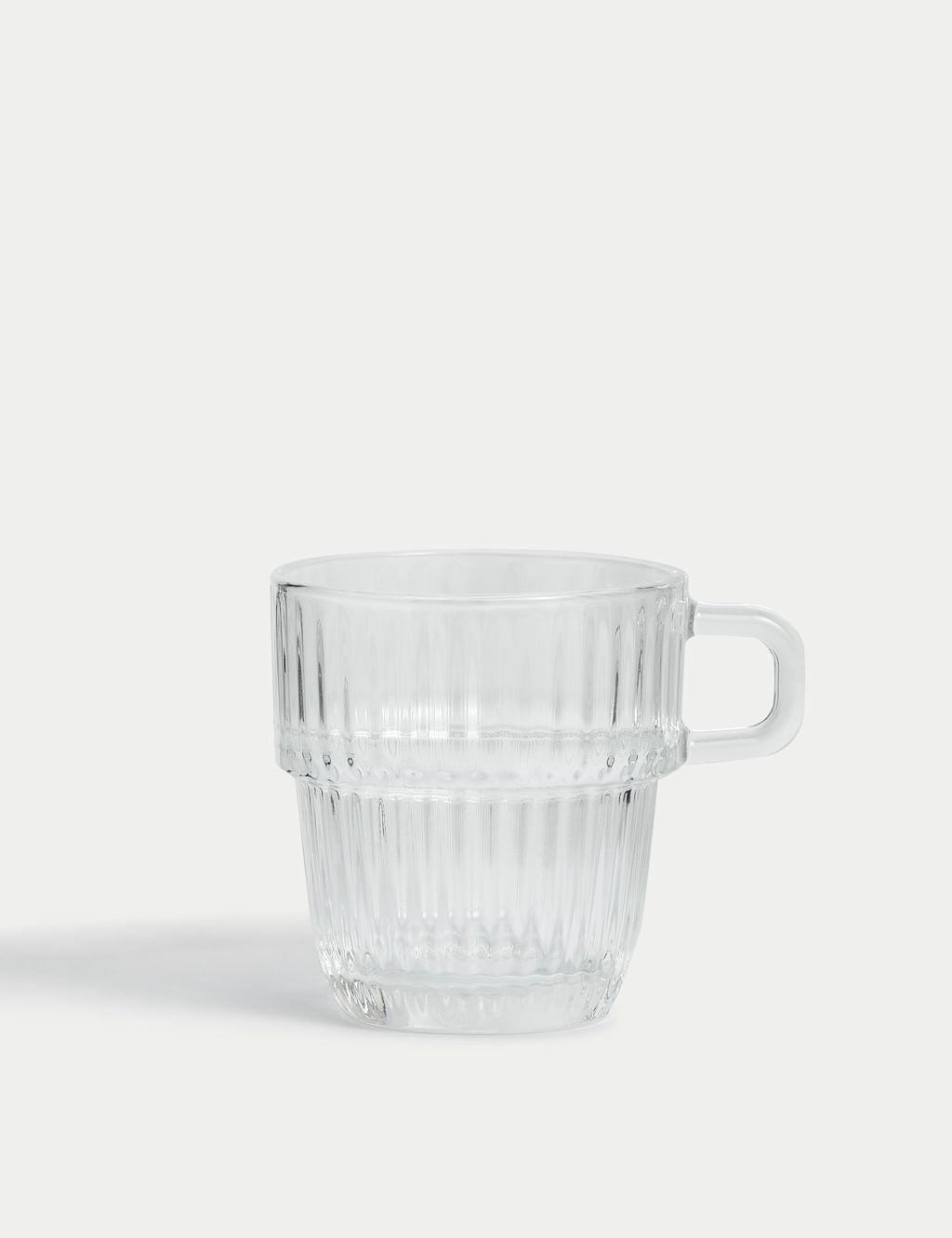 M&S Ribbed Glass Cappuccino Cup - 1SIZE