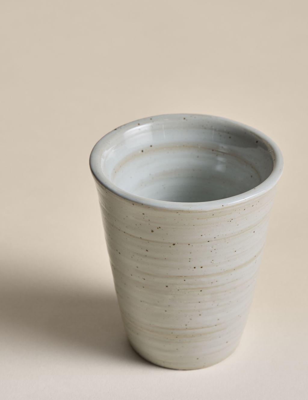 M&S Textured Spin Handleless Mug - Natural, Natural
