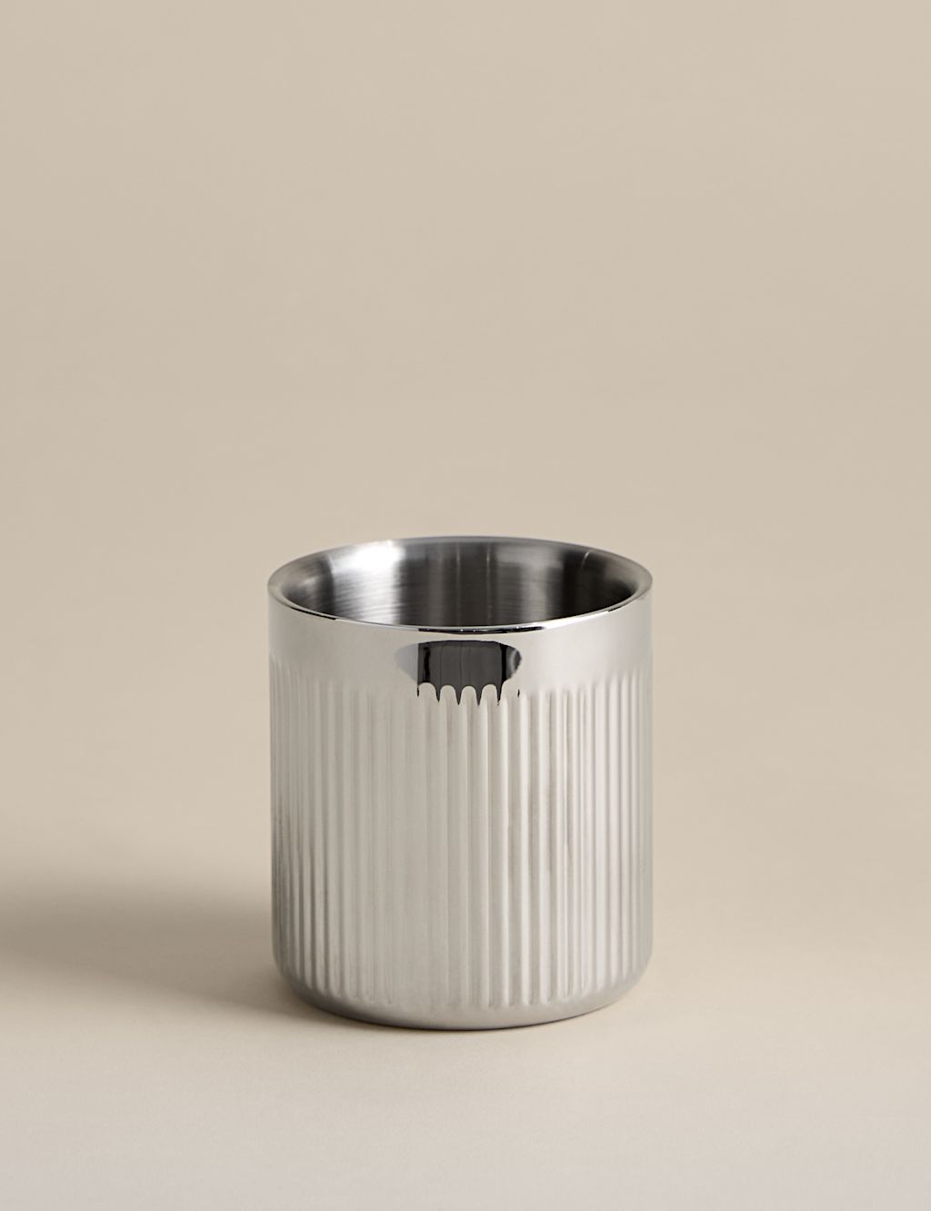 M&S Stainless Steel Handleless Mug - Silver, Silver