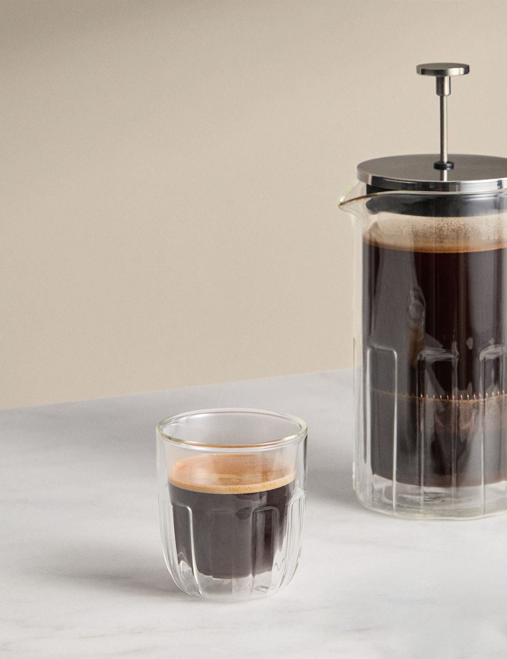 M&S X Kelly Hoppen Handleless Small Glass Mug