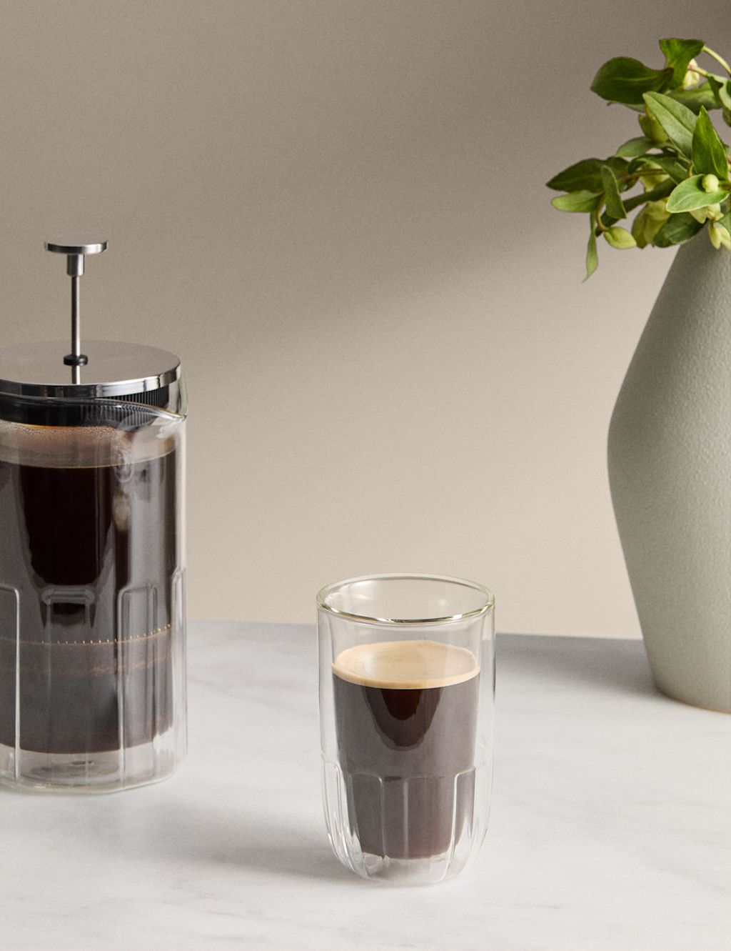 M&S X Kelly Hoppen Handleless Medium Glass Mug