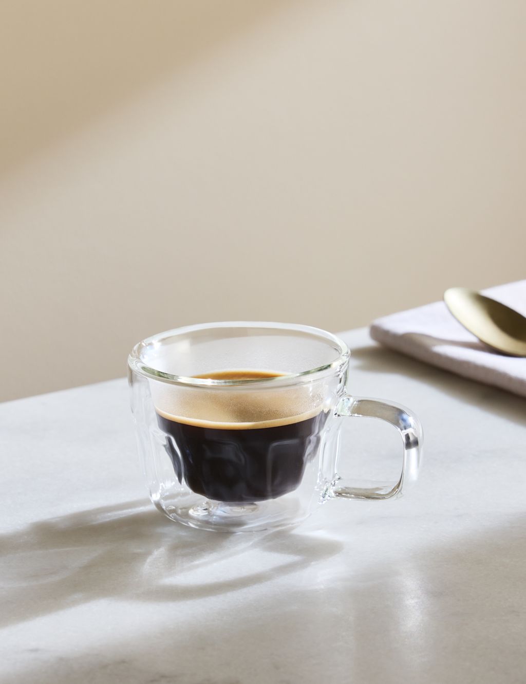 M&S X Kelly Hoppen Glass Espresso Cup - Clear, Clear