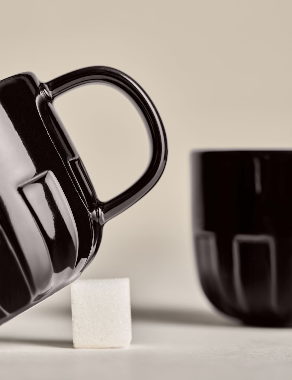 M&S X Kelly Hoppen Set of 2 Textured Espresso Cups - 1SIZE - Black, Black
