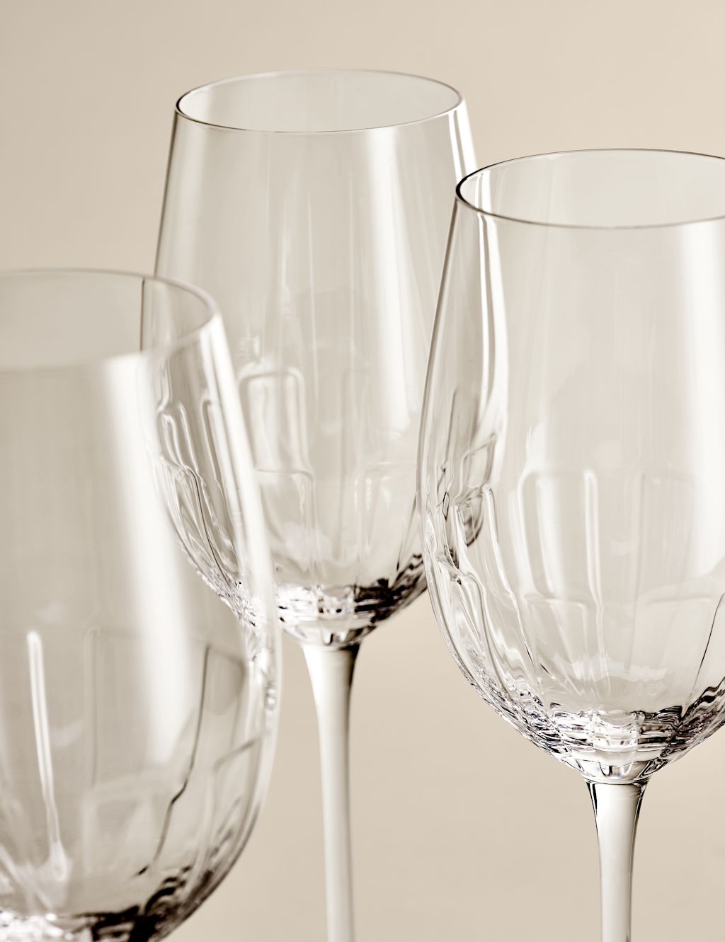 M&S X Kelly Hoppen Set of 4 Textured Wine Glasses - 1SIZE