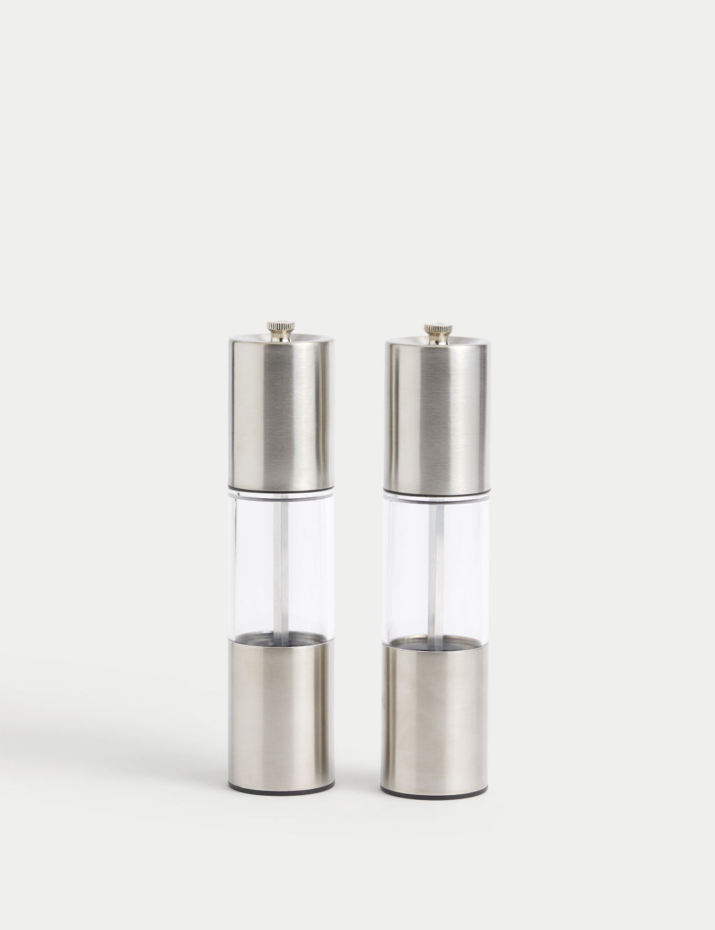 M&S Stainless Steel Salt & Pepper Mills - Silver, Silver