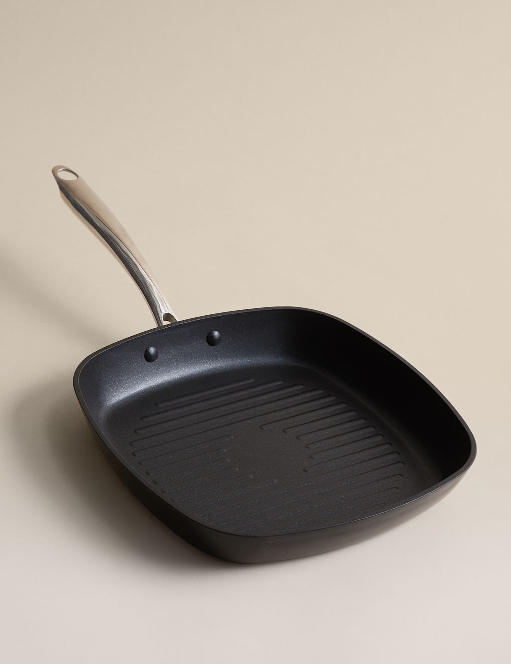 M&S Non-Stick Pro 26cm Griddle Pan - Black, Black