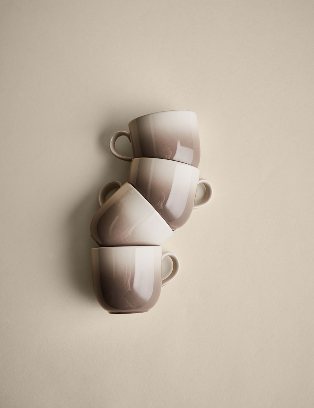 M&S Set of 4 Tribeca Ombre Mugs - 1SIZE - Grey, Grey