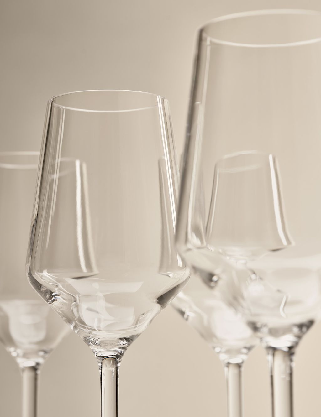 M&S Set of 4 Angular Picnic Wine Glasses - 1SIZE