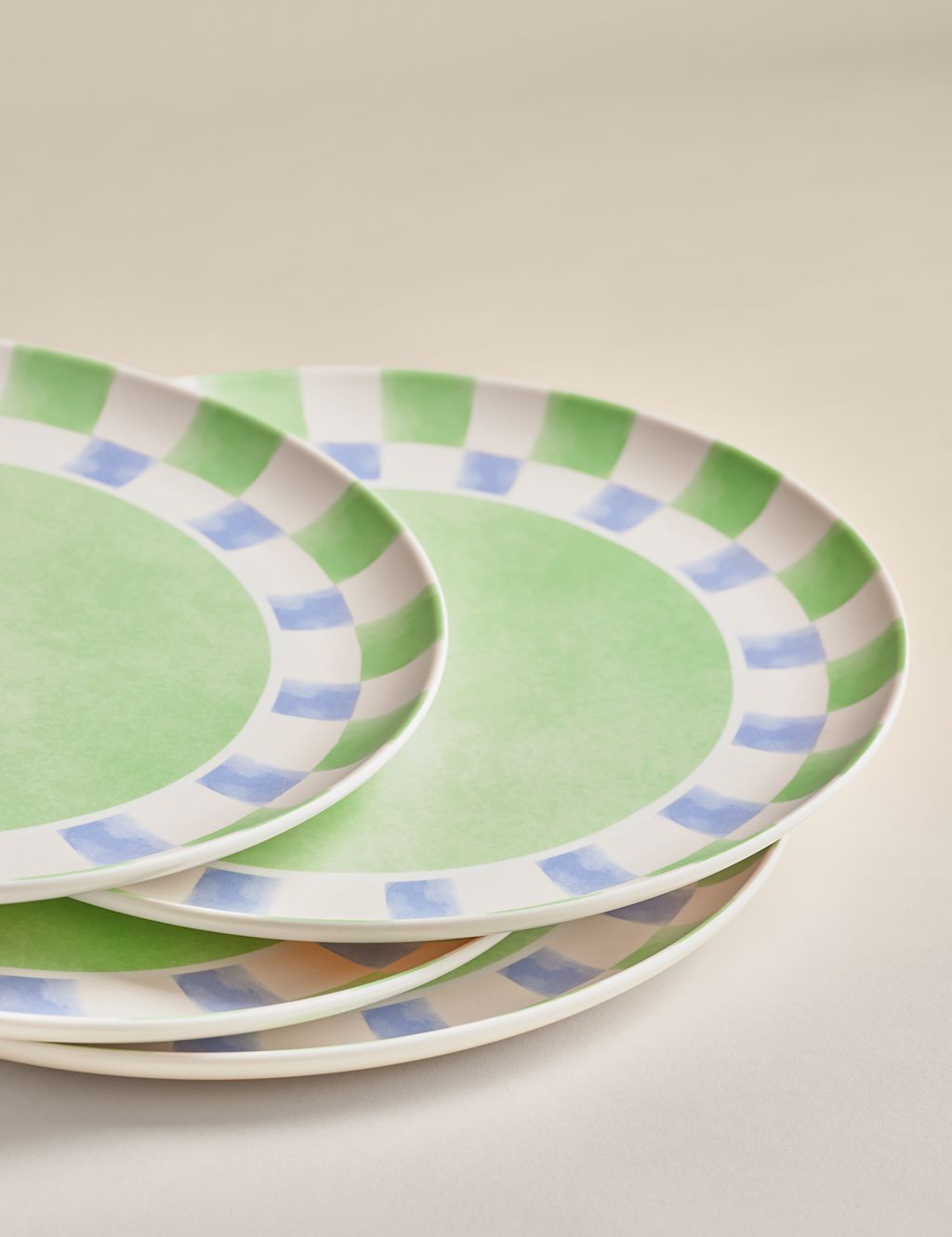 M&S Set of 4 Summer Brights Picnic Dinner Plates - 1SIZE - Multi, Multi