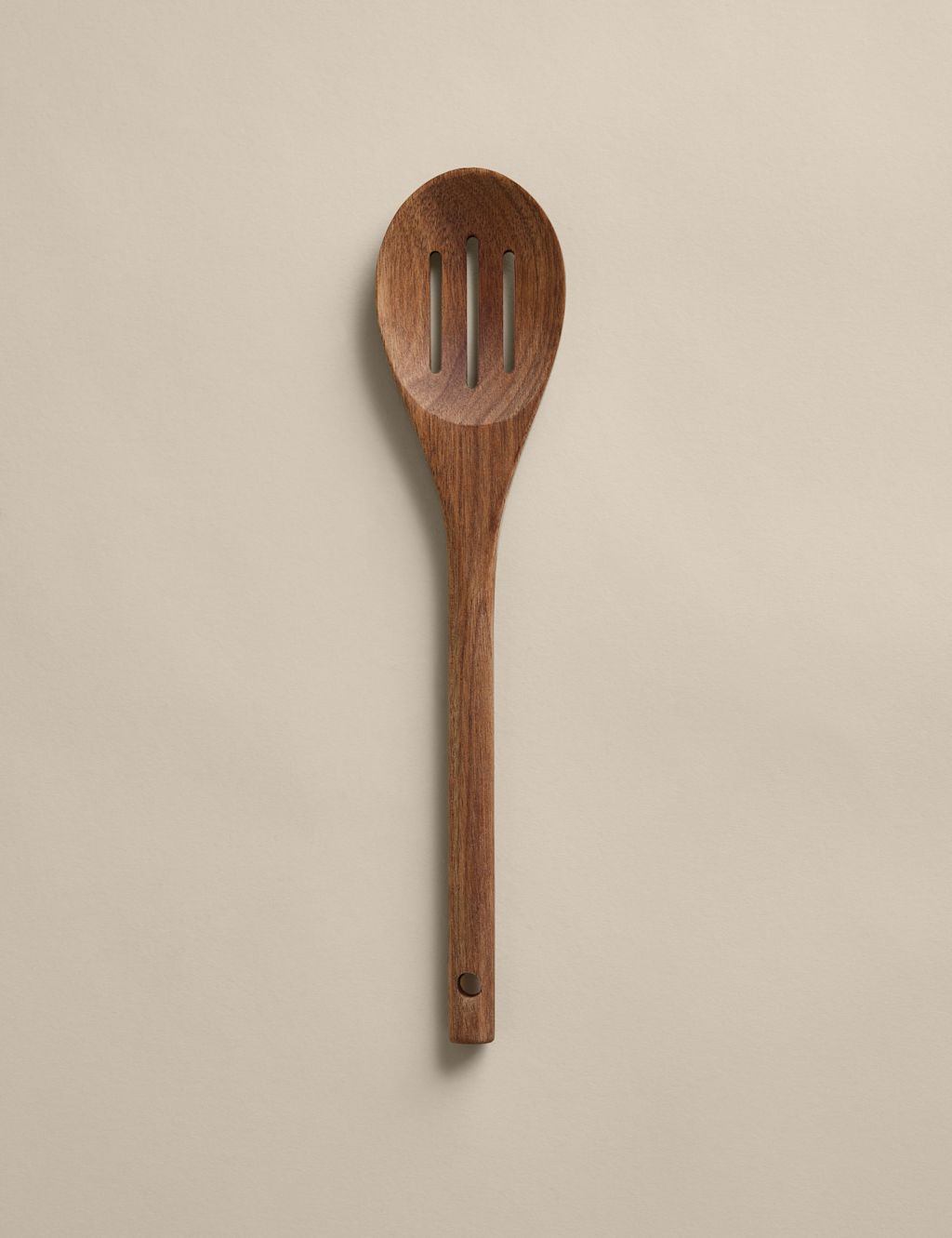 M&S Wooden Slotted Spoon - Natural, Natural