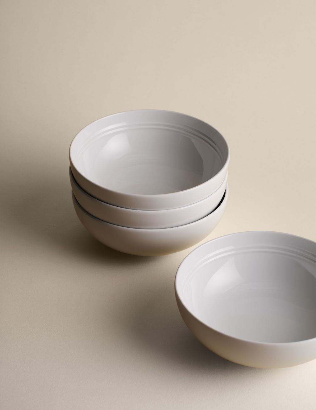 M&S Set of 4 Marlowe Cereal Bowls - White, White