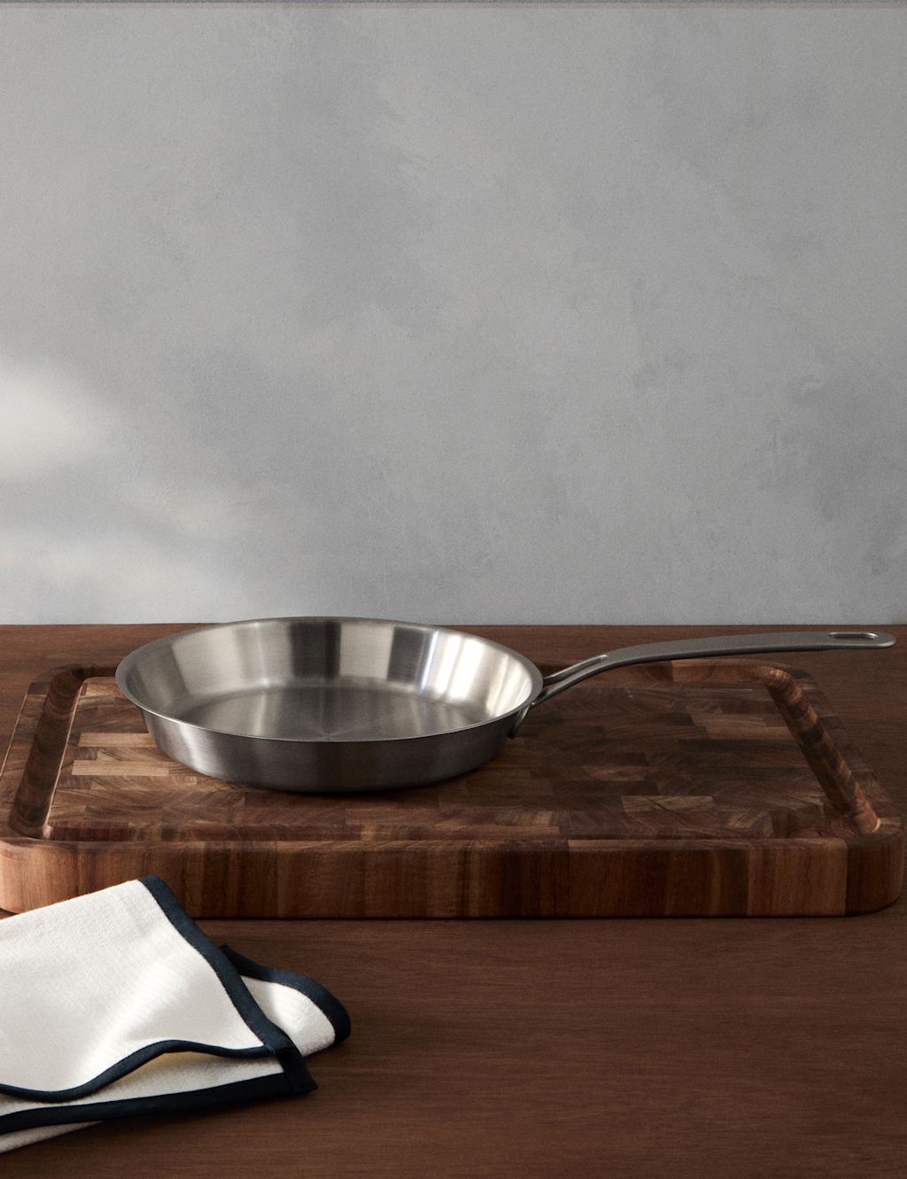 M&S X Tom Kerridge Stainless Steel 24cm Frying Pan - Silver, Silver
