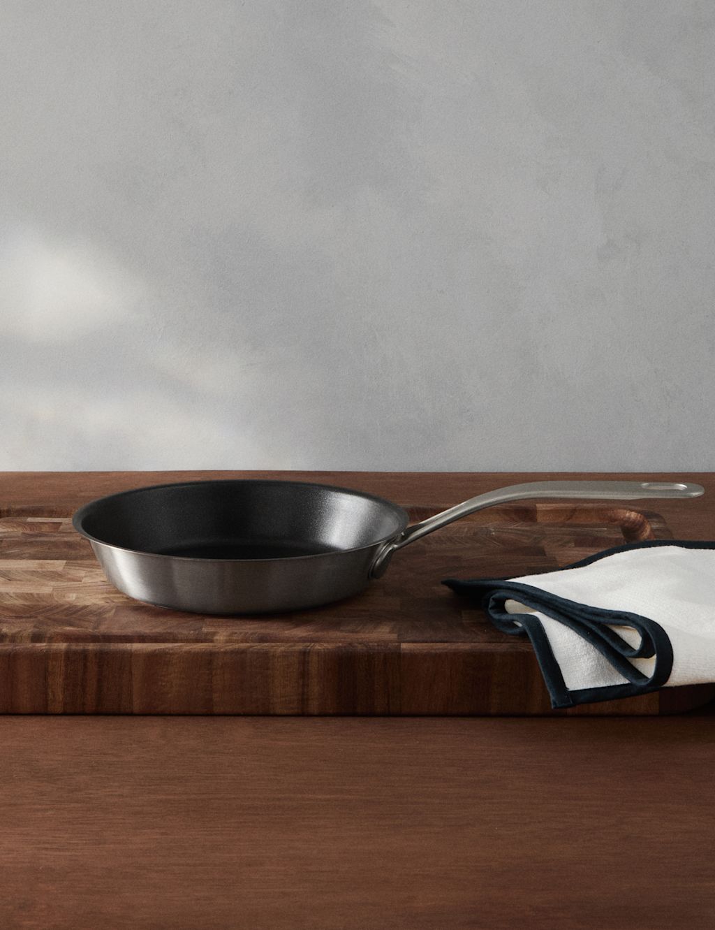 M&S X Tom Kerridge Stainless Steel 20cm Non Stick Frying Pan - Silver, Silver