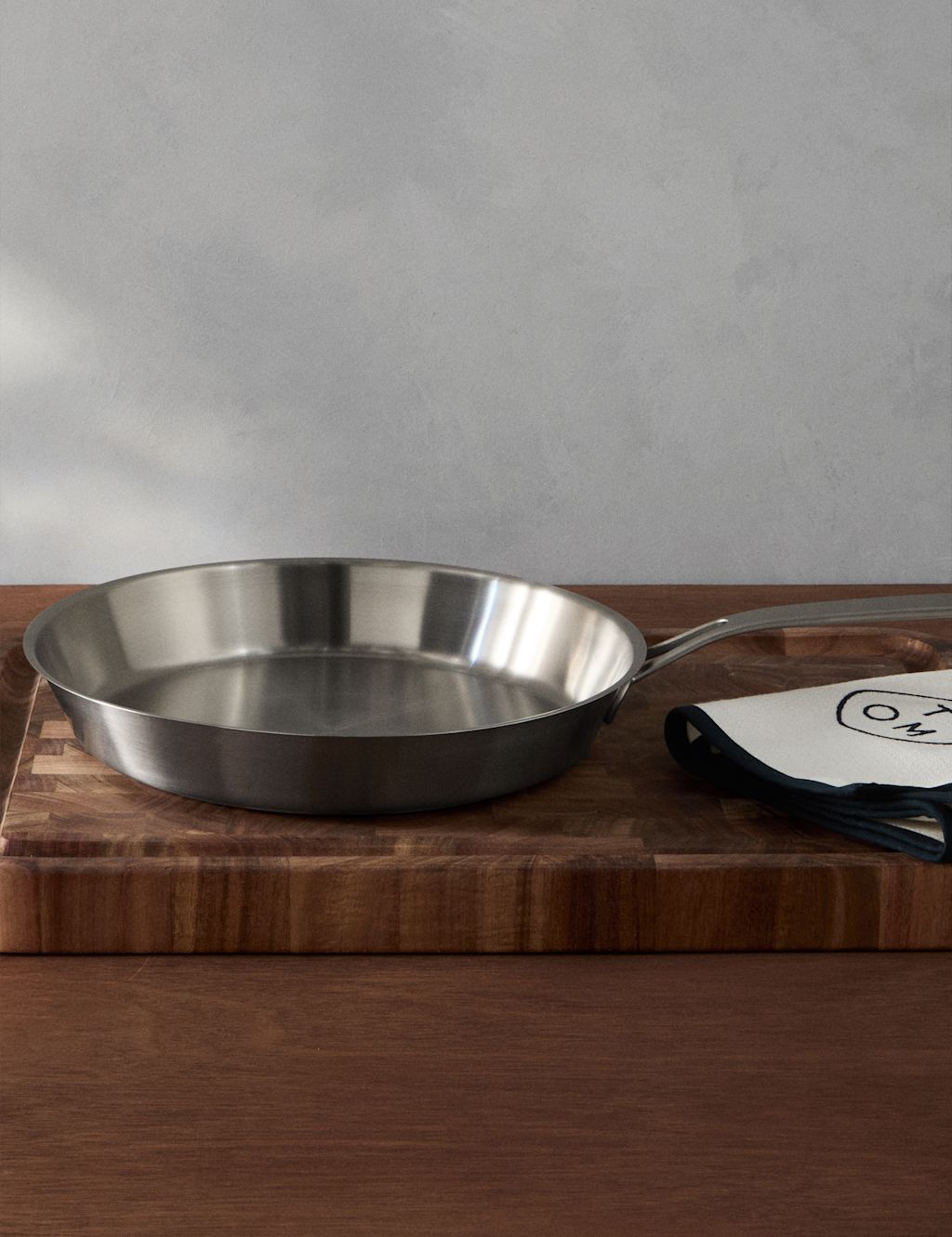 M&S X Tom Kerridge Stainless Steel 28cm Frying Pan - Silver, Silver