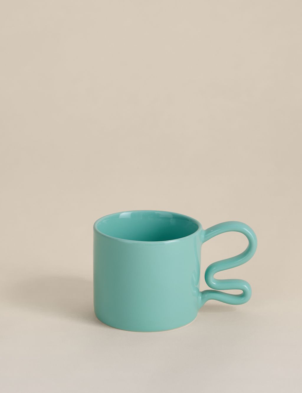 M&S Wiggle Handle Mug - 1SIZE - Mint, Mint
