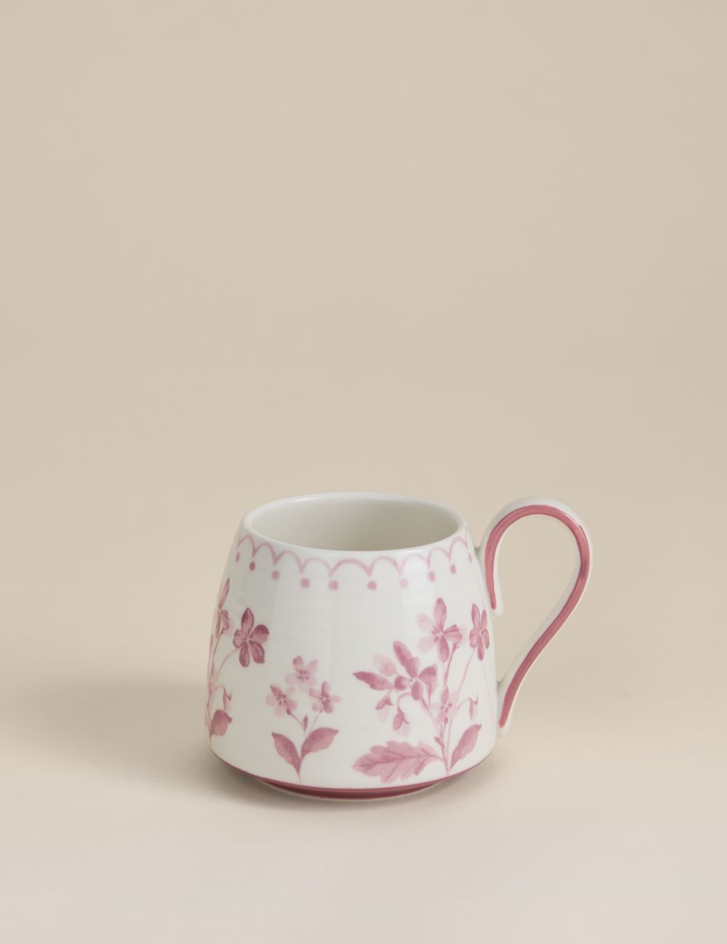 M&S Floral Tapered Mug - 1SIZE - Pink, Pink