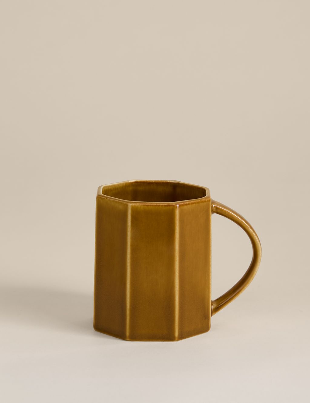 M&S Panelled Tankard Mug - 1SIZE - Orange, Orange