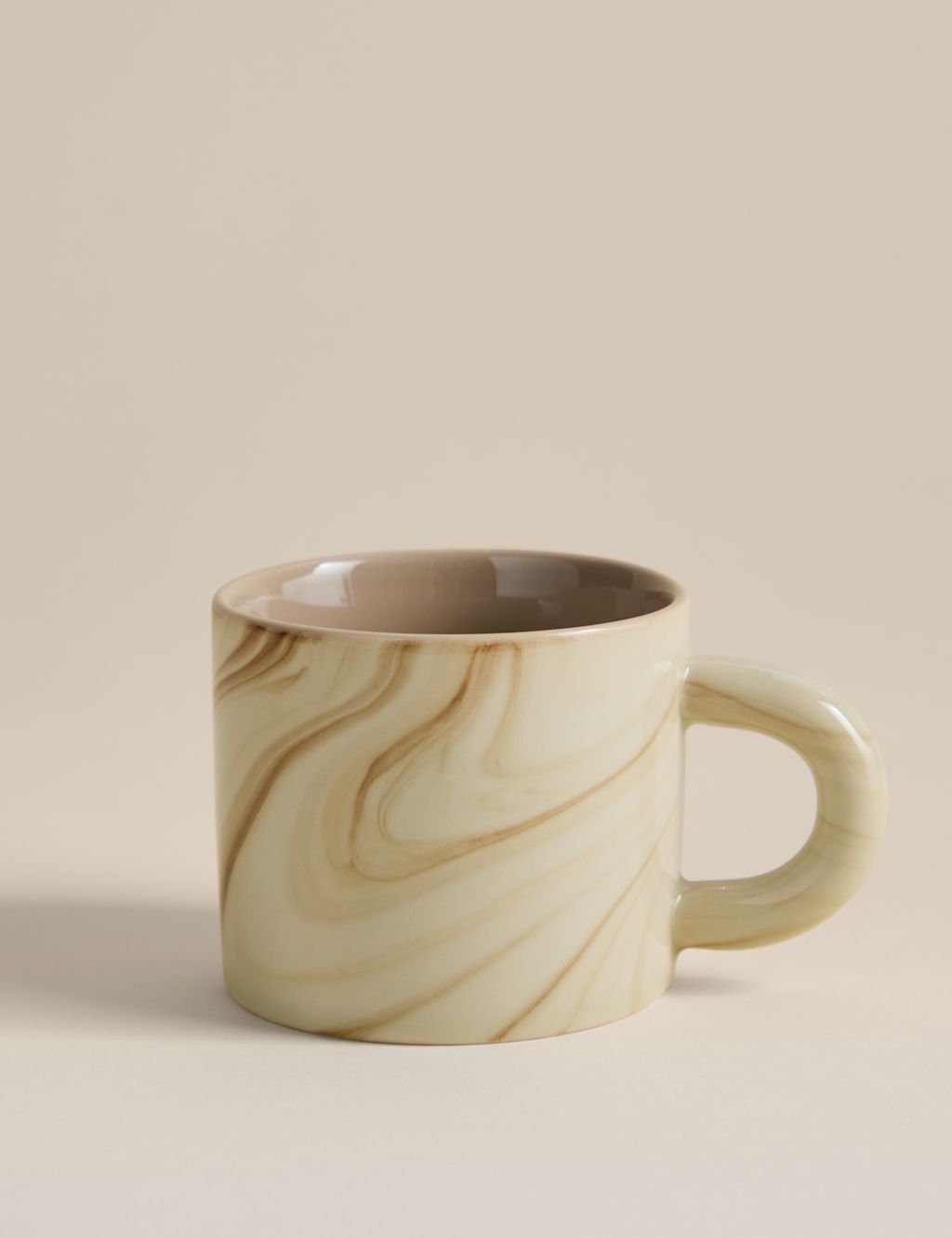 M&S Marbled Mug - 1SIZE - Cream, Cream