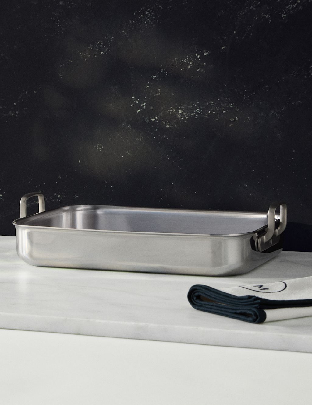 M&S X Tom Kerridge Stainless Steel Roasting Tray - Silver, Silver