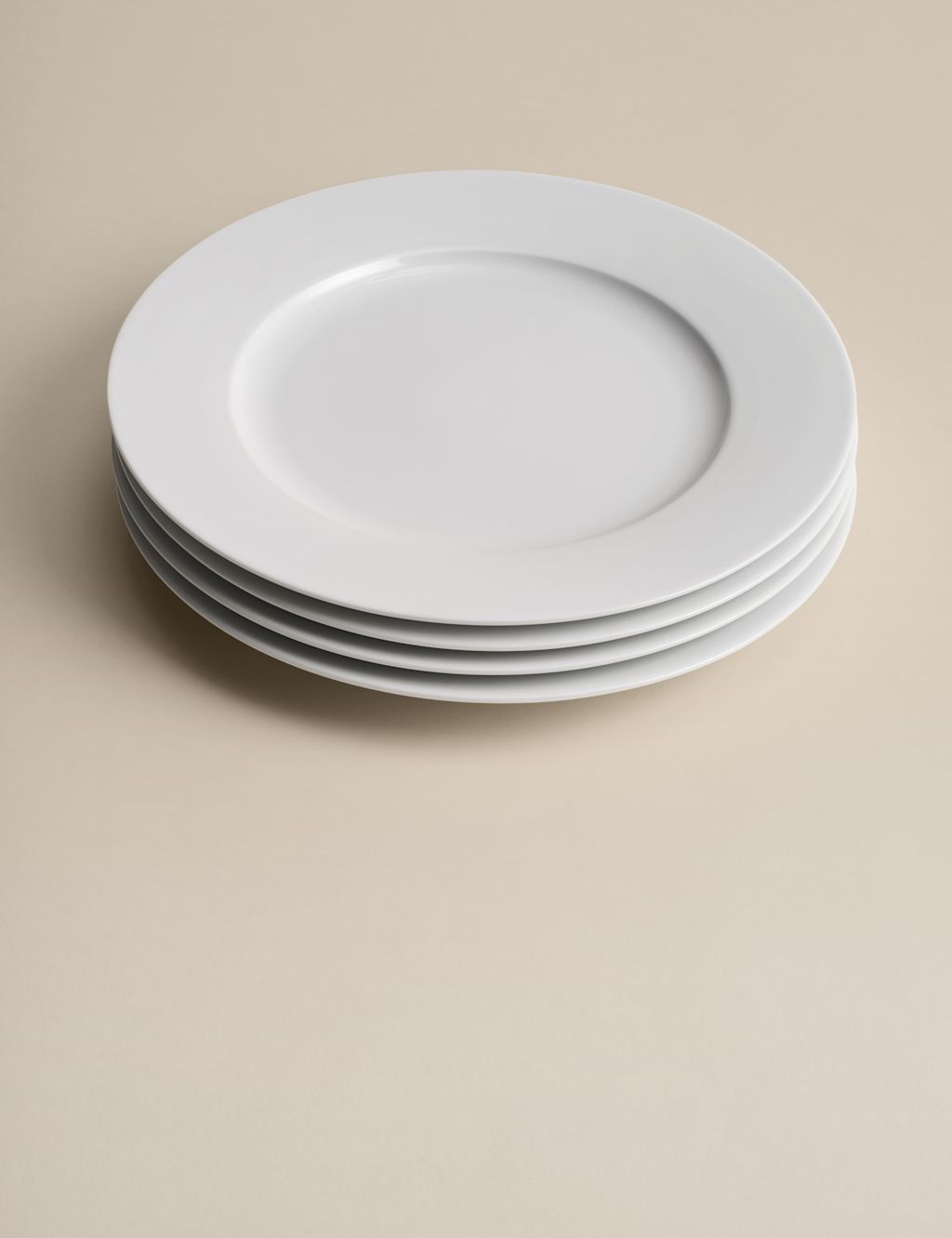 M&S Set of 4 Maxim Dinner Plates - 1SIZE - White, White