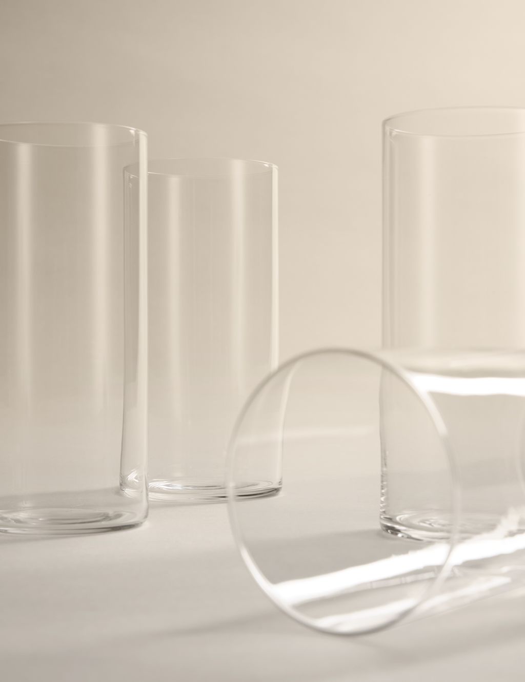 M&S Set of 4 Straight Sided Hi Ball Glasses