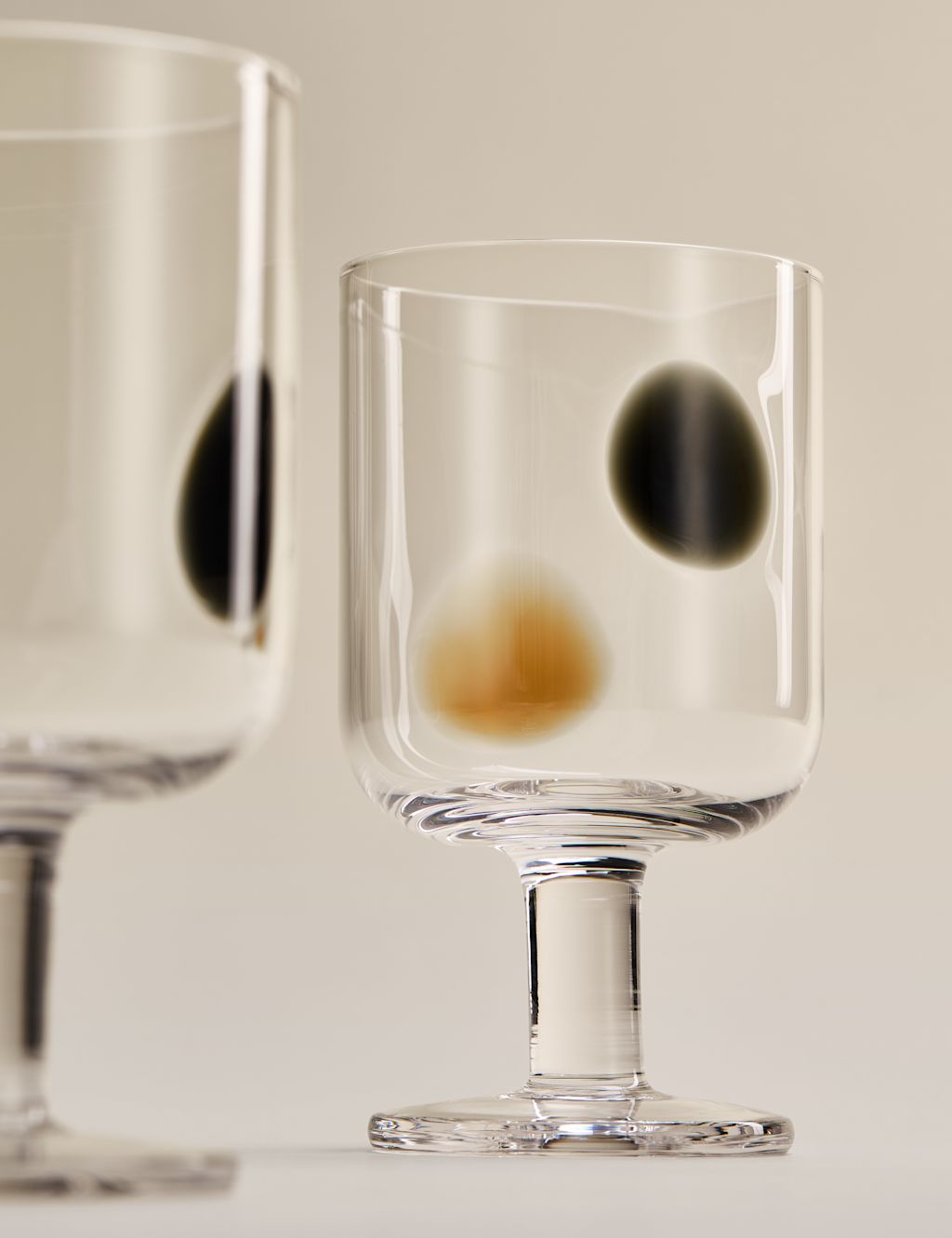 M&S Set of 2 Dot Wine Glasses - Multi, Multi