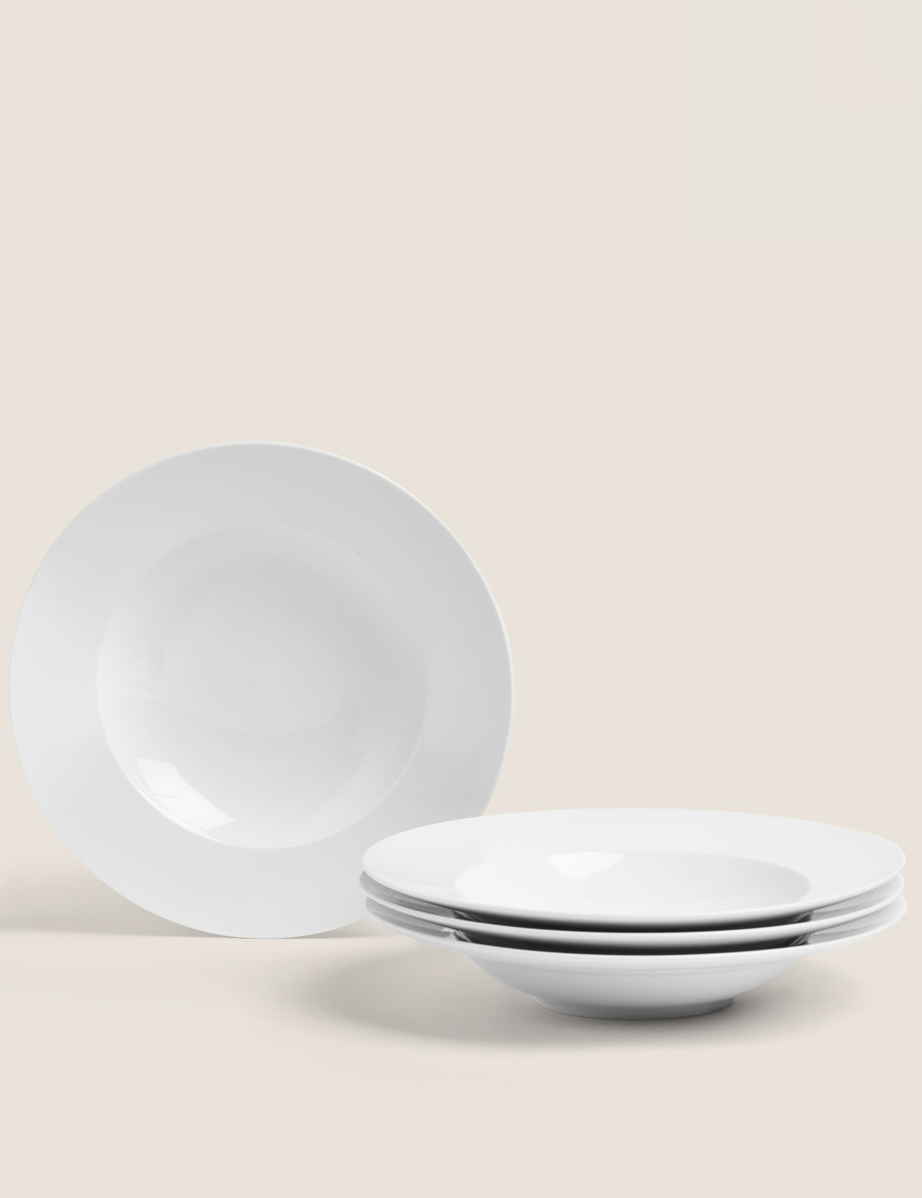 M&S Set of 4 Maxim Pasta Bowls - 1SIZE - White, White