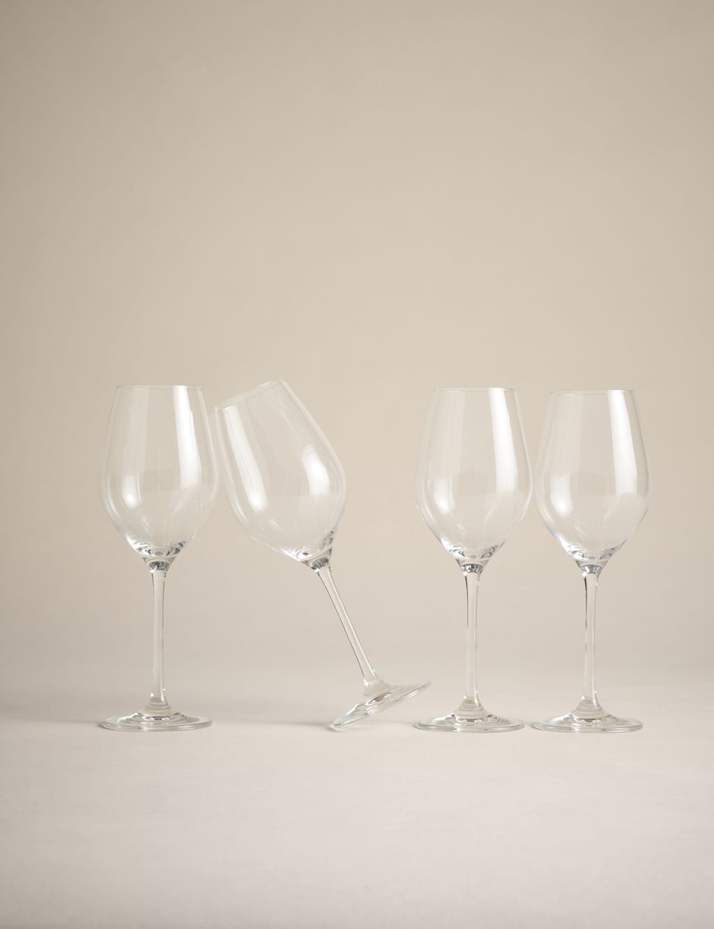 M&S Set of 4 Maxim White Wine Glasses - 1SIZE - Clear, Clear