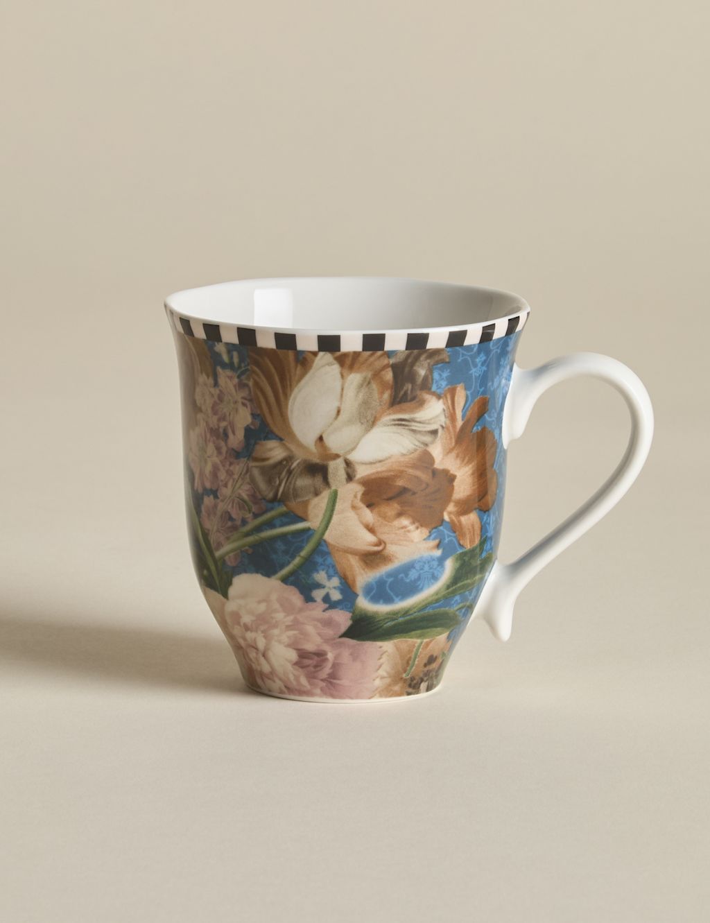 M&S X National Gallery Bloom Floral Mug - 1SIZE - Green, Green