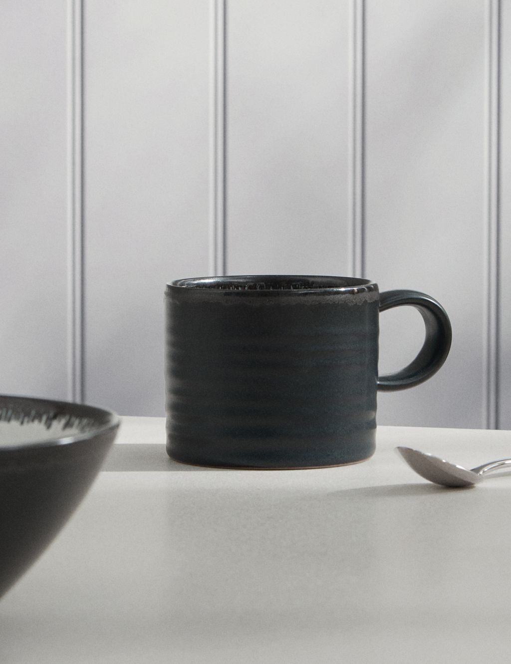 M&S X Tom Kerridge Reactive Glaze Mug - 1SIZE - Black, Black