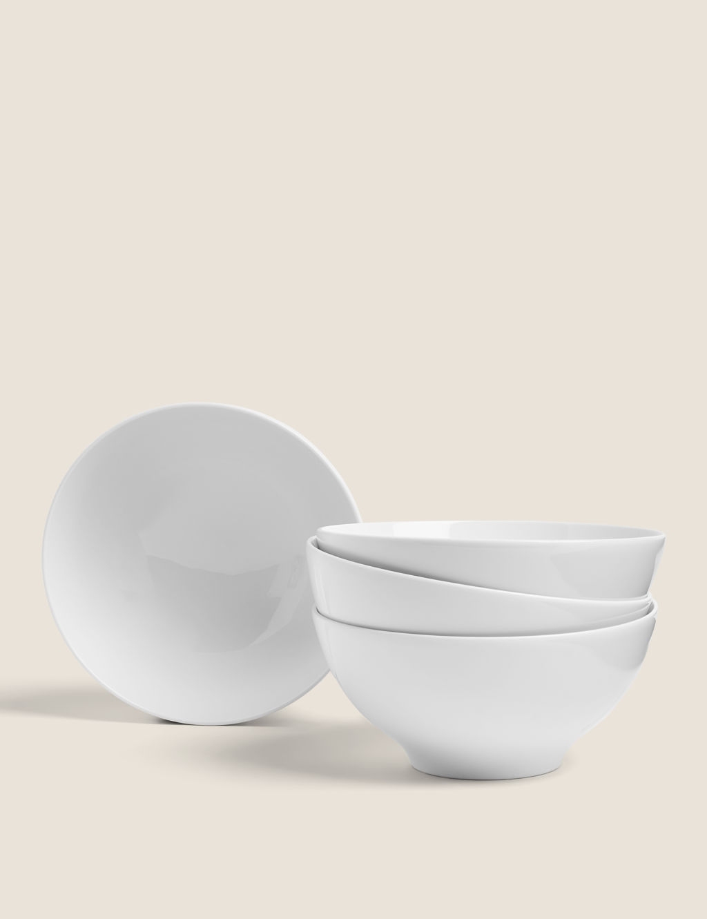 M&S Set of 4 Maxim Cereal Bowls - 1SIZE - White, White