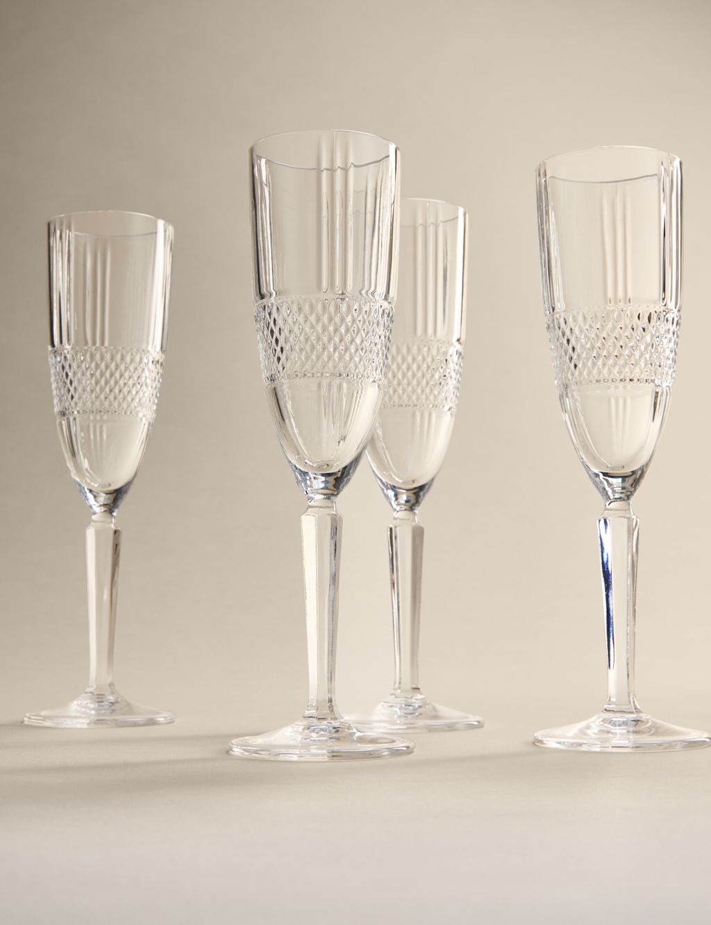 M&S Set of 4 Adeline Champagne Flutes - 1SIZE