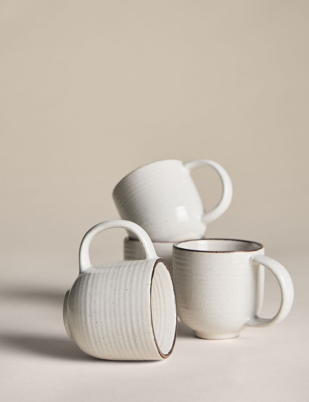M&S Set of 4 Michigan Espresso Mugs - 1SIZE - Natural, Natural