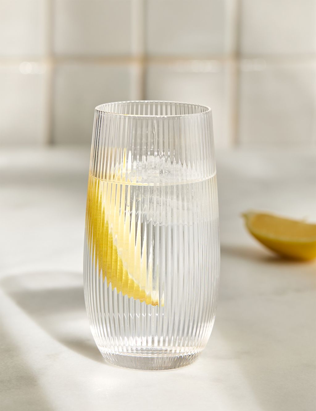 M&S Set of 6 Maxim Optic Hi Ball Glasses - 1SIZE - Clear, Clear