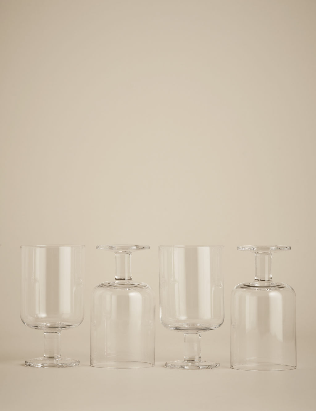 M&S Set of 4 Everyday Wine Glasses - 1SIZE - Clear, Clear